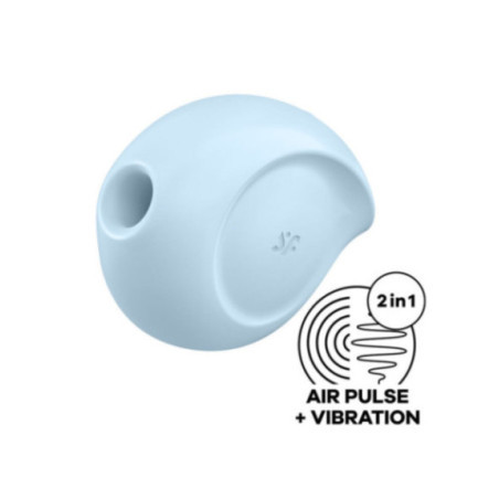 SATISFYER - STIMOLATORE E VIBRATORE A IMPULSI D'ARIA SUGAR RUSH BLU