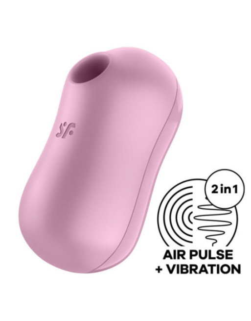SATISFYER - STIMOLATORE E VIBRATORE D'ARIA PER ZUCCHERO COTONE LILLA