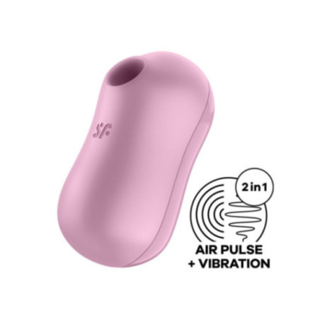 SATISFYER - STIMOLATORE E VIBRATORE D'ARIA PER ZUCCHERO COTONE LILLA