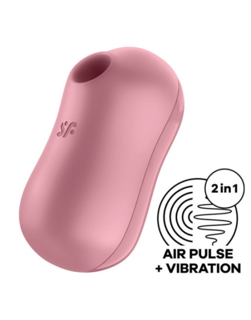 SATISFYER - STIMOLATORE E VIBRATORE D'ARIA PER ZUCCHERO DI COTONE ROSA
