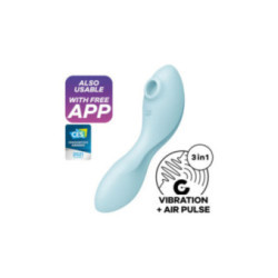 SATISFYER - STIMOLATORE E VIBRATORE CURVY TRINITY 5 AIR PULSE BLU