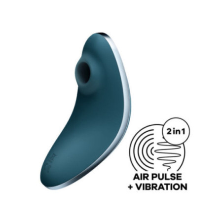 SATISFYER - VULVA LOVER 1 STIMOLATORE E VIBRATORE A IMPULSI D'ARIA BLU