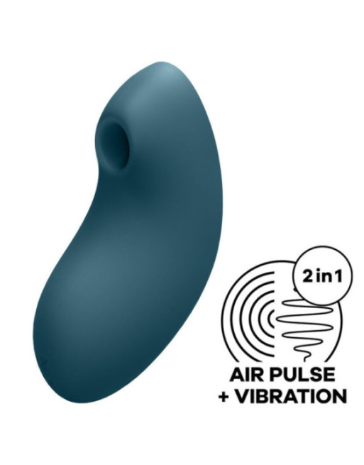 SATISFYER - STIMOLATORE E VIBRATORE A IMPULSI D'ARIA VULVA LOVER 2 BLU