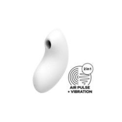 SATISFYER - STIMOLATORE E VIBRATORE A IMPULSI D'ARIA VULVA LOVER 2 BIANCO