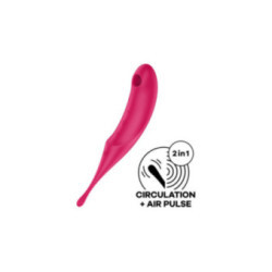 SATISFYER - STIMOLATORE E VIBRATORE TWIRLING PRO AIR PULSE ROSSO