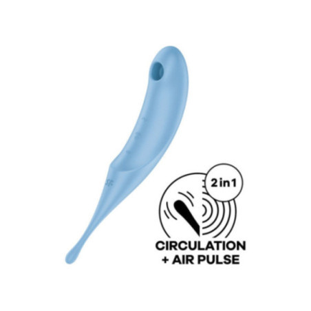 SATISFYER - STIMOLATORE E VIBRATORE TWIRLING PRO AIR PULSE BLU