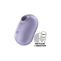 SATISFYER - PRO TO GO 2 DOPPIO STIMOLATORE E VIBRATORE VIOLA