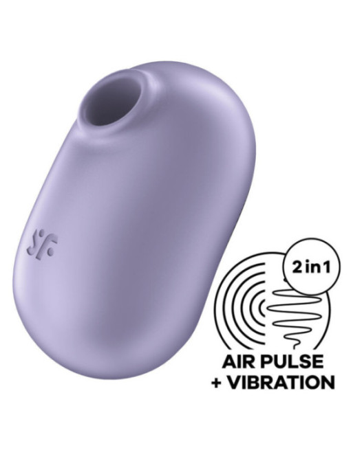 SATISFYER - PRO TO GO 2 DOPPIO STIMOLATORE E VIBRATORE VIOLA