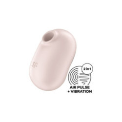 SATISFYER - PRO TO GO 2 DOPPIO STIMOLATORE E VIBRATORE BEIGE