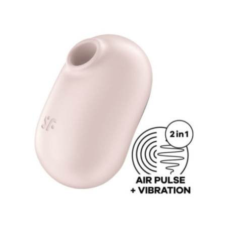 SATISFYER - PRO TO GO 2 DOPPIO STIMOLATORE E VIBRATORE BEIGE