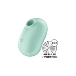 SATISFYER - PRO TO GO 2 DOPPIO STIMOLATORE E VIBRATORE VERDE
