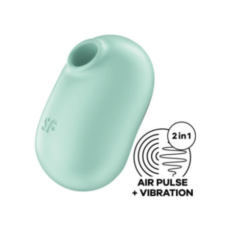 SATISFYER - PRO TO GO 2 DOPPIO STIMOLATORE E VIBRATORE VERDE