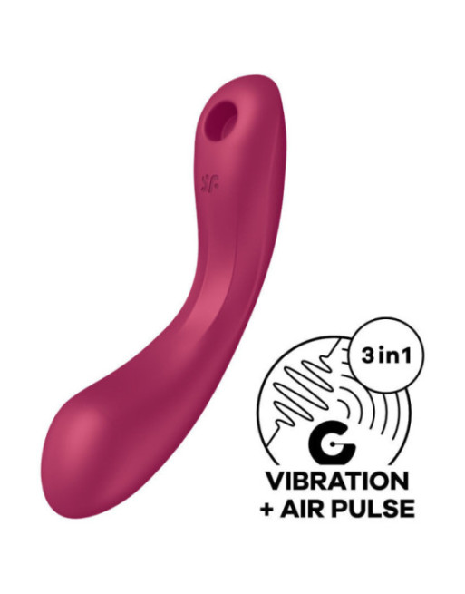 SATISFYER - CURVE TRINITY 1 AIR PULSE VIBRAZIONE ROSSO