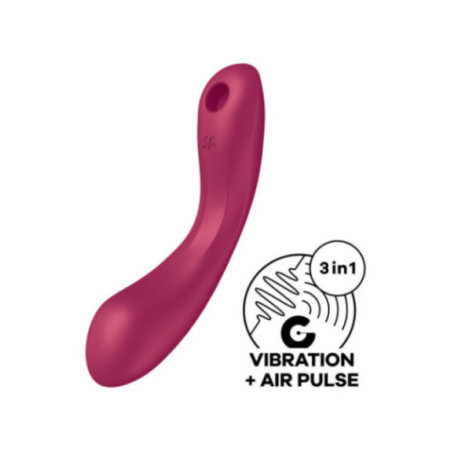 SATISFYER - CURVE TRINITY 1 AIR PULSE VIBRAZIONE ROSSO