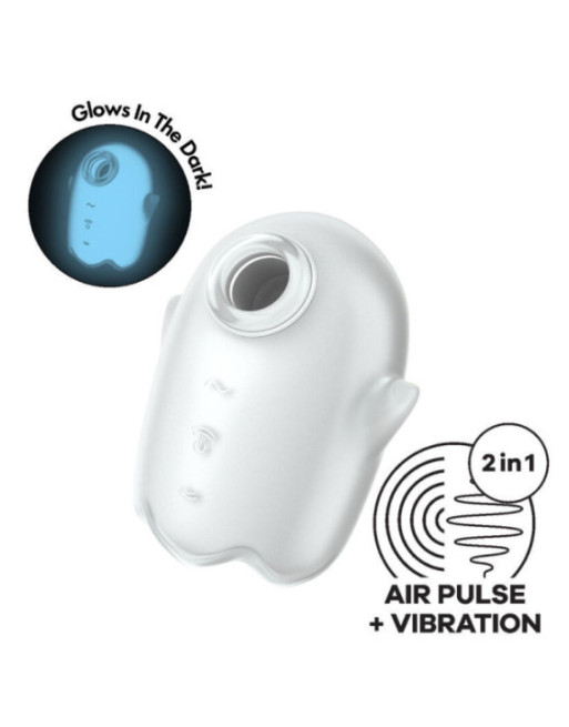 SATISFYER - GHOST AIR PULSE & VIBRATORE BIANCO