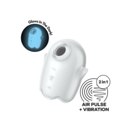 SATISFYER - GHOST AIR PULSE & VIBRATORE BIANCO