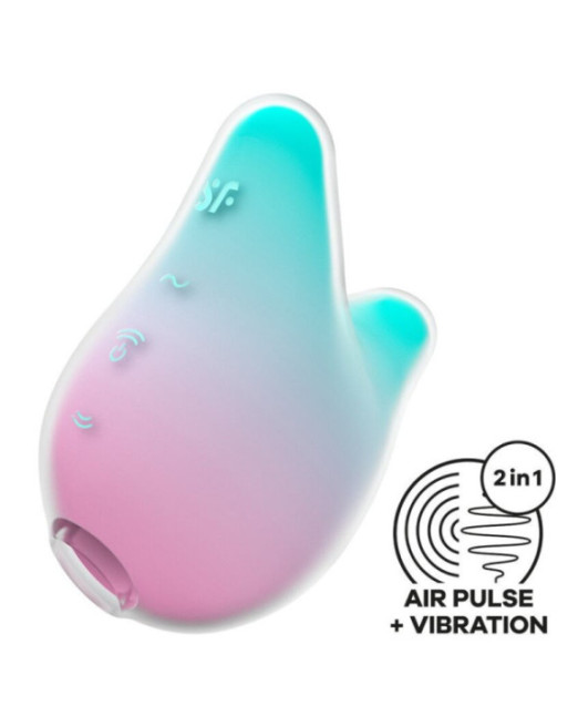 SATISFYER - MERMAID VIBES STIMOLATORE E VIBRATORE MENTA E ROSA