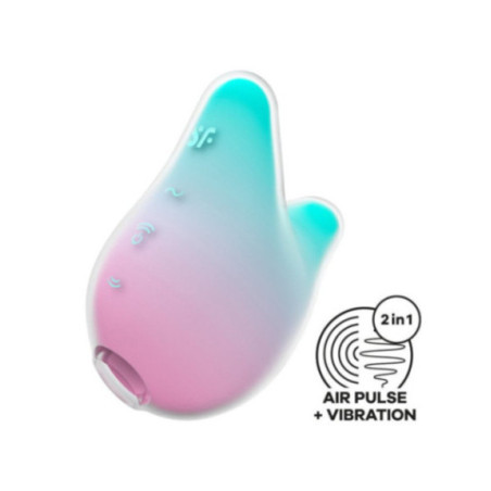 SATISFYER - MERMAID VIBES STIMOLATORE E VIBRATORE MENTA E ROSA