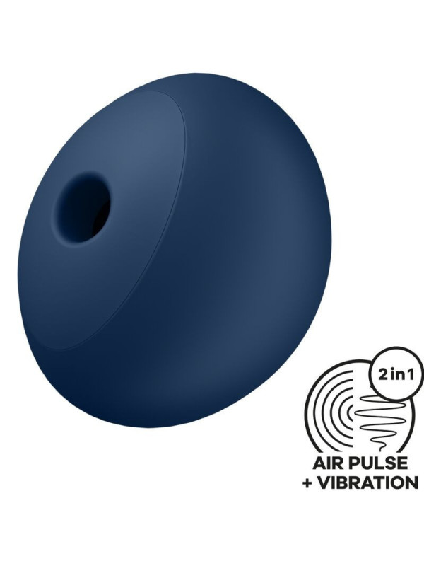 SATISFYER - AIR POWER 4 STIMOLATORE E VIBRATORE 12 VIBRAZIONI BLU