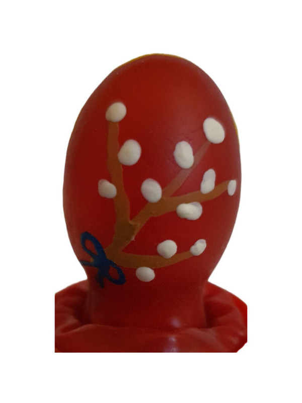 CONDOMERIE - PRESERVATIVI NOVITÀ DIPINTI A MANO ROSSO UOVO DI PASQUA