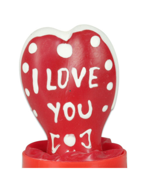 CONDOMERIE - PRESERVATIVI NOVITÀ DIPINTI A MANO CUORE - MODELLO I LOVE YOU 2