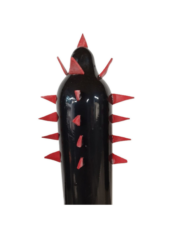 CONDOMERIE - PRESERVATIVI NOVITÀ DIPINTI A MANO CACTUS NERO XL