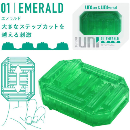 TENGA UNI Emerald Ditale Masturbatore Unisex | Stimolatore Manuale