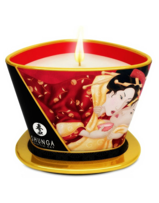 Candela Erotica da Massaggio Shunga Fragole e Cava 170 ml
