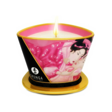 SHUNGA - MINI CARESS BY CANDELIGHT CANDELA DA MASSAGGIO AFRODISIACA ALLE ROSE 170 ML