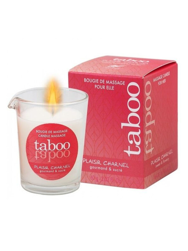 RUF - CANDELA DA MASSAGGIO TABOO PER LEI PLAISIR CHARNEL AROMA DI FIORI DI CACAO