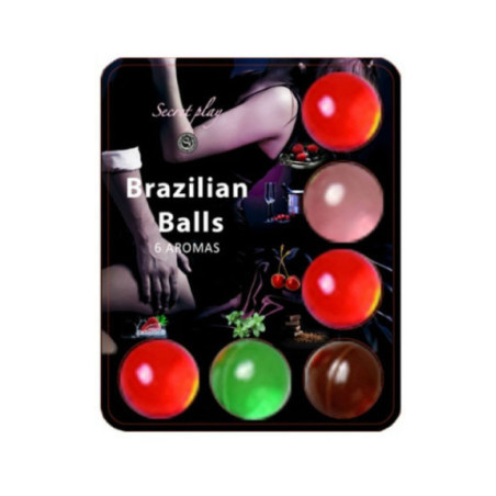 SECRETPLAY - BRASILLIAN BALLS LUBRIFICANTE HOT BALLS 6 UNITÀ