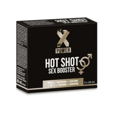 X POWER - HOT SHOT SEX BOOSTER AUMENTA LA LIBIDO 3 X 20 ML