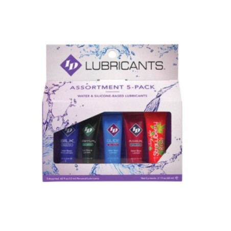 ID JUICY LUBE - CONFEZIONE ASSORTITA DA 5 TUBI LUBRIFICANTI DA 12 ML