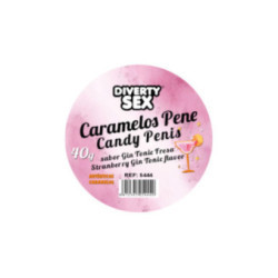 DIABLO PICANTE - 20 CARAMELLE A FORMA DI PENE AL GUSTO DI GIN & TONIC