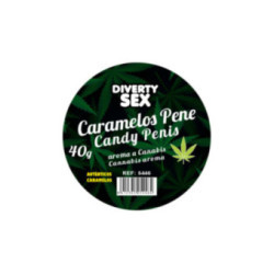 DIABLO GOLOSO - 20 CARAMELLE PER PENE AROMA CANNABIS