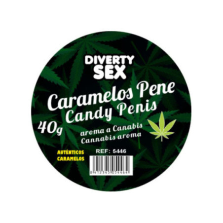 DIABLO GOLOSO - 20 CARAMELLE PER PENE AROMA CANNABIS