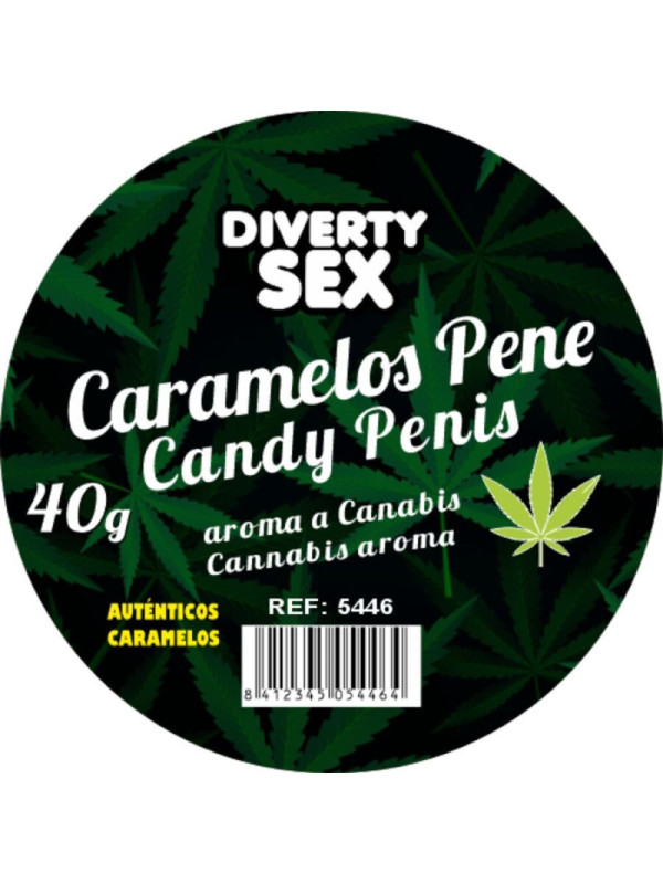 DIABLO GOLOSO - 20 CARAMELLE PER PENE AROMA CANNABIS