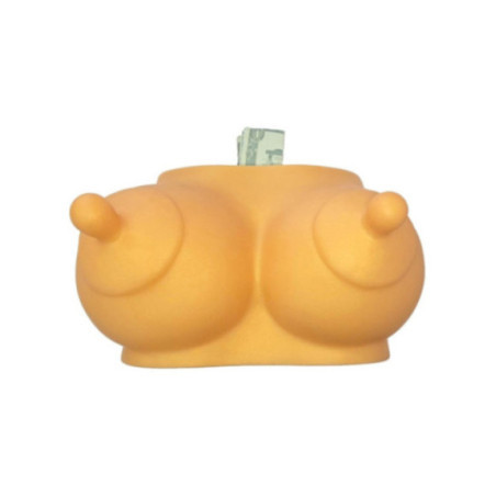 DIABLO PICANTE - SALVADANAIO A FORMA DI SENO TONO DORATO