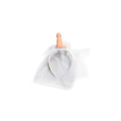 DIABLO PICANTE - VELO DA SPOSA BIANCO CON PENE