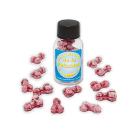 DIABLO PICANTE - BARATTOLO DA 12 CARAMELLE A FORMA DI PENE ALLA FRAGOLA/CILIEGIA