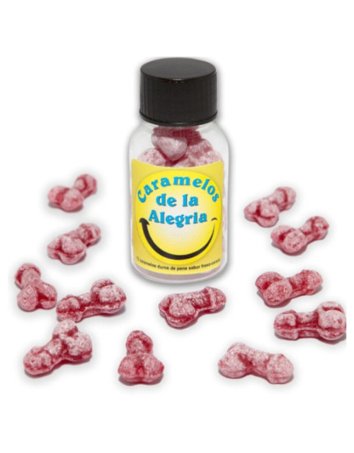 DIABLO PICANTE - 12 CARAMELLE JOY A FORMA DI PENE FRAGOLA/CILIEGIA