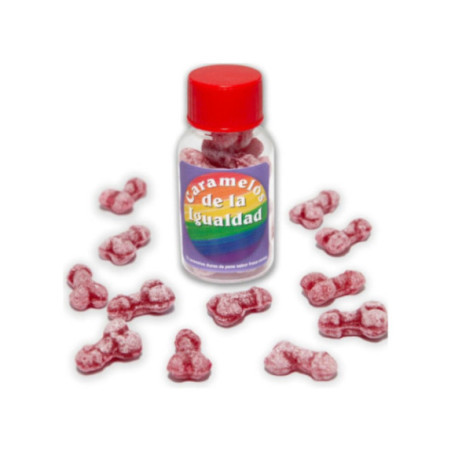 DIABLO PICANTE - 12 CARAMELLE A FORMA DI PENE FRAGOLA/CILIEGIA UGUALI
