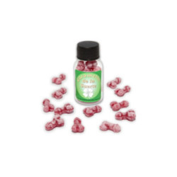 DIABLO PICANTE - 12 CARAMELLE PORTAFORTUNA A FORMA DI PENE FRAGOLA/CILIEGIA