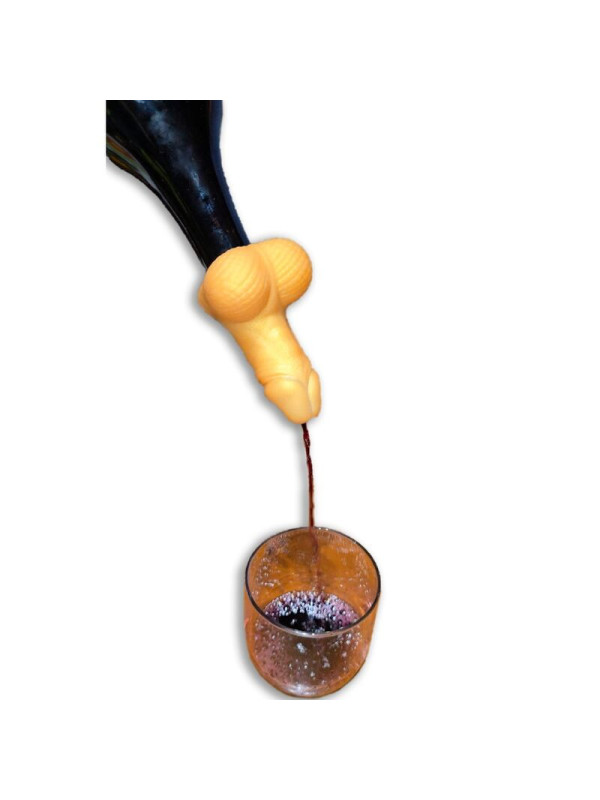 DIABLO PICANTE - DECANTER PER VINO A FORMA DI PENE DORATO