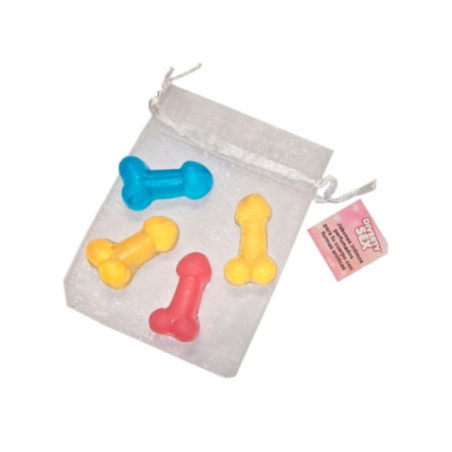 DIABLO PICANTE - 4 MINI SAPONI PROFUMATI A FORMA DI PENE