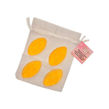 DIABLO PICANTE - 4 MINI SAPONI A FORMA DI VAGINA GIALLO