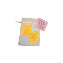 DIABLO PICANTE - 2 SAPONI PROFUMATI A FORMA DI VAGINA GIALLA