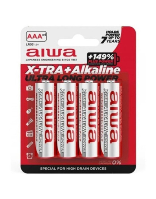 AIWA - BATTERIA ALCALINA X-TRA AAA LR03 BLISTER*4