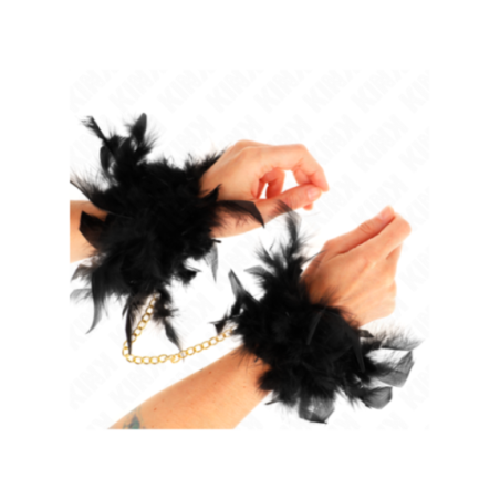 KINK - POLSINI IN PIUMA CON CATENA IN ORO MODELLO 1
