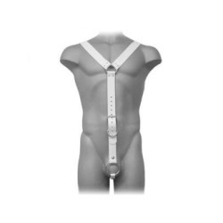 LEATHER BODY - IMBRACATURA UOMO BIANCO